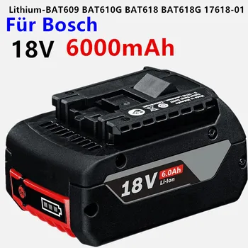 1-3PSC 18V Batterie Für Bosch GBA 18V 6,0 Ah Lithium-BAT609 BAT610G BAT618 BAT618G 17618-01 + ladegerät 0