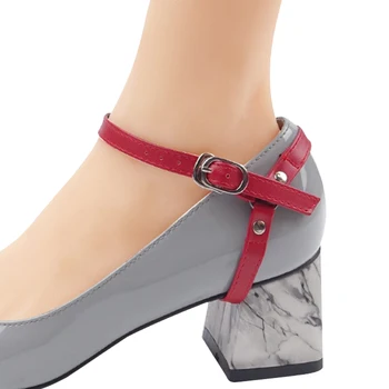 1 пара треугольных аксессуаров, прочных для каблуков, Регулируемые ремешки для женской обуви, модные съемные с пряжкой, эластичные противоскользящие