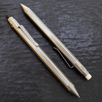 1 шт. механический карандаш из чистого титана, импортный набор для заправки, автоматический карандаш 0,5 мм для мужчин и женщин