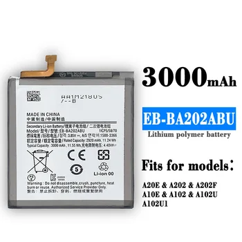 100% Оригинальный Аккумулятор EB-BA202ABU Для Samsung Galaxy A20e A202 A10E A102 SM-A202F/DS SM-A202F Литий-Полимерные Аккумуляторы + БЕСПЛАТНЫЕ Инструменты 0
