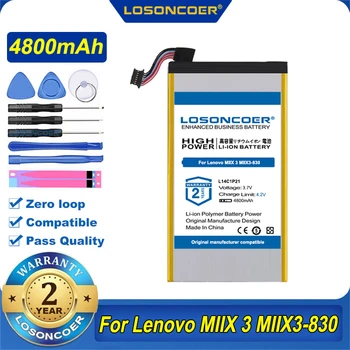100% Оригинальный Аккумулятор LOSONCOER 4800mAh L14C1P21 Для Lenovo MIIX 3 Серии MIIX3-830