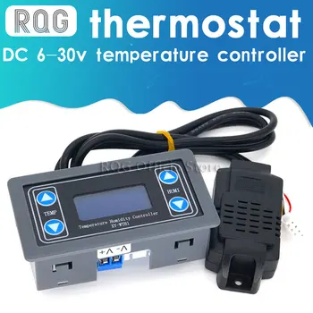 10A Термостат Цифровой Регулятор Температуры Влажности Постоянного Тока 6 В-30 В Терморегулятор Термопары ЖК-Дисплей SHT20 Датчик метр 0