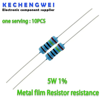 10ШТ 5 Вт 1% Сопротивление металлического пленочного резистора 0,1 R ~ 10 М 1 К 1.2 1.3 3.3 10 22 33 120 360 18 390 470 82 R K Ом 10 К 100 К 1 М 0
