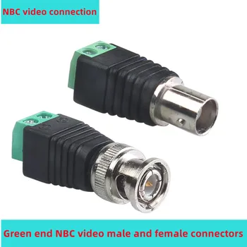 10ШТ BNC женский зеленый адаптер BNC без пайки адаптер Q9 терминал видеосигнала проводной разъем BNC YCT 0
