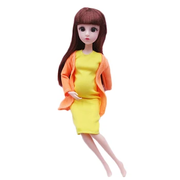 11-дюймовая беременная кукла с ребенком в животе, 11 суставов, Модные куклы для мам, Игрушки для девочек, Подарок, Развивающие игрушки своими руками для детей