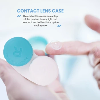 12ШТ Красочный футляр для контактных линз, набор для погружения контактных линз, подходит для наружного использования Мини-футляр для контактных линз с завинчивающейся крышкой 0