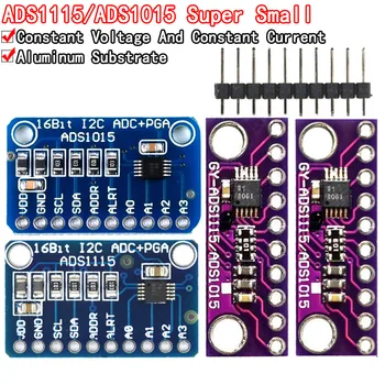 16-битный Модуль I2C ADS1115 ADS1015 АЦП 4-канальный с Профессиональным Усилителем усиления от 2,0 В до 5,5 В для Arduino RPi 0