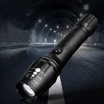 2019 новый светодиодный фонарик XM-L T6 3800 Люмен Высокой Мощности CREE LED Масштабируемый Фонарь для 18650 Перезаряжаемой Батареи или AAA 0