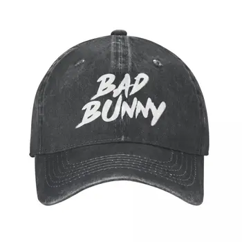 2022 Новая Бейсболка В стиле Хип-Хоп Деним Регги Bad Bunny Homme Летняя Регулируемая Шляпа Casquette 0