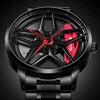 2022 Новые Оригинальные 3D Мужские Часы Нестандартного Дизайна Спортивные Часы С Ободом-Ступицей Водонепроницаемые Креативные Мужские Часы С Колесом, Наручные Часы Relogio