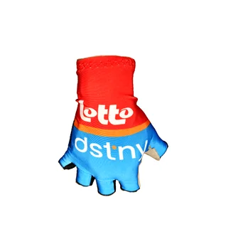 2023 Lotto Dstny team, Одна пара спортивных перчаток из джерси для велоспорта на полупальцах, MTB, Шоссейный Горный велосипед, велосипедные гелевые перчатки