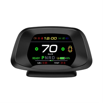 2023 Автомобильный HUD Headup-Дисплей LED GPS Speed Clock Датчик Скорости Проектор Лобового стекла Сигнализация Превышения Скорости Напоминание Об усталости При вождении Модель 3/Y