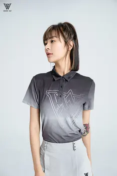 2023 Летняя женская повседневная спортивная футболка для гольфа, Дышащая быстросохнущая футболка-поло, Универсальная приталенная футболка с коротким рукавом