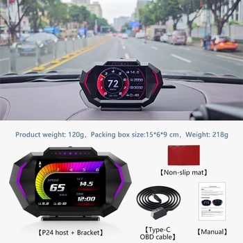 2023 НОВЫЙ Автомобильный OBD2 GPS HUD Head Up GPS Спидометр с 12 Стилевыми Интерфейсами Многофункциональный Полноэкранный ЖК-Прибор с 10 Функциями Сигнализации