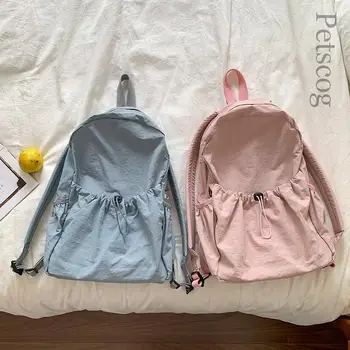 2023 Новая повседневная нейлоновая женская сумка, молодежная сумка-рюкзак на молнии, средний рюкзак, женская сумка через плечо в корейском элегантном стиле, распродажа целиком