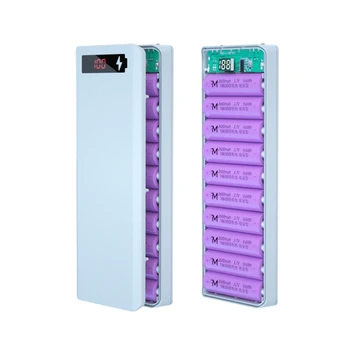 20CB Съемный Двойной USB ЖК-Дисплей DIY 10x18650 Батарейный Отсек Power Bank Shell Портативная Внешняя Коробка Без Протектора
