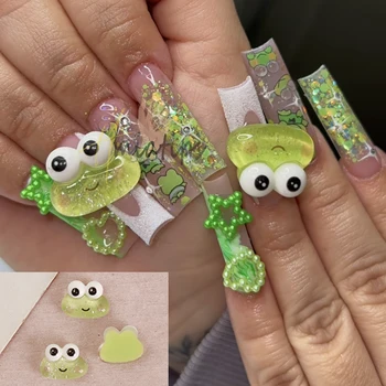 20шт Kawaii Jelly Frog 3D Дизайн ногтей, Подвески для ногтей, Ювелирные Изделия, Стразы, Украшения Из Металлического сплава, Роскошные Аксессуары для маникюра DIY