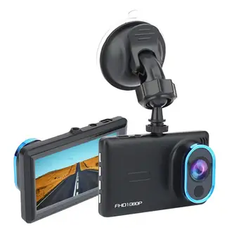 3-дюймовый автомобильный видеорегистратор 1080P Dash Cam с широкоугольным HD-видеорегистратором с двумя объективами, парковочный монитор для автоаксессуаров