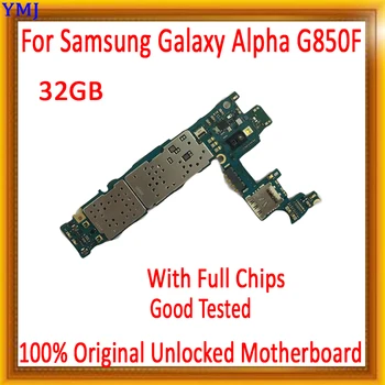 32 ГБ для материнской платы Samsung Galaxy Alpha G850F с системой OS, Оригинальная разблокированная Материнская плата Galaxy G850F с бесплатной доставкой