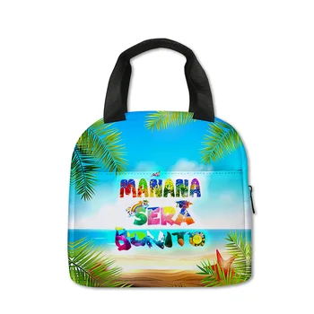 3D Горячая сумка для ланча Manana Sera BonitoI, сумка для пикника со льдом, Сумка для ланча для учащихся начальной средней школы, сумка для ланча для мальчиков и девочек