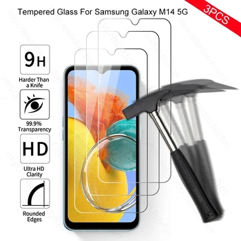 3ШТ Полное Покрытие Из Закаленного Стекла Для Samsung Galaxy M14 M 14 5G 2023 14M SM-M146B 6,6 
