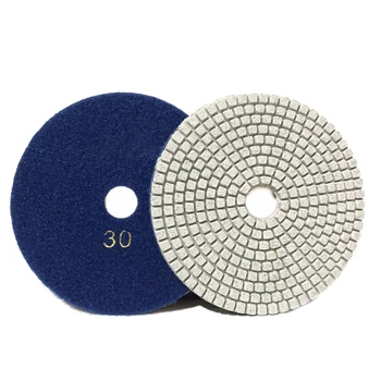 5-дюймовые 125-миллиметровые алмазные полировальные подушечки для сухой/влажной полировки Абразивные инструменты Гибкие полировальные шлифовальные диски для гранитного камня, бетонного пола 0