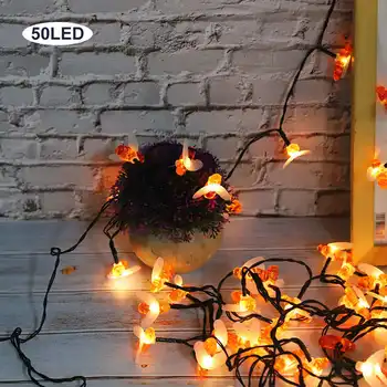 50 светодиодных гирлянд Bee, водонепроницаемые солнечные гирлянды, сказочные огни для свадебного декора в саду на открытом воздухе