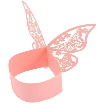 50шт 3D кольца для бумажных салфеток с бабочками для свадеб, украшения стола, кольца для салфеток с бабочками