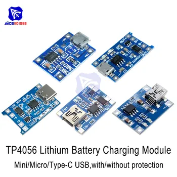 5V 1A TC4056A 18650 Модуль зарядного устройства для литий-ионного аккумулятора Type-C Micro USB Mini USB Адаптер Модуль защиты от перезаряда и разряда 0
