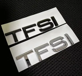 5X Хромированный глянцевый Черный хвост TFSI Эмблема Значок Наклейка на багажник для Audi A3 A4 Стайлинг автомобилей