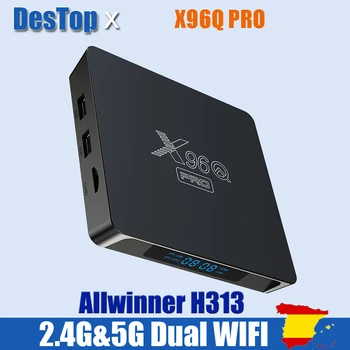 5шт X96Q Pro Android 10.0 Smart TV Box Allwinner H313 Четырехъядерная телеприставка 2GB 16GB Android10 2.4G 5G Двойной Wifi X96q x96 MINI