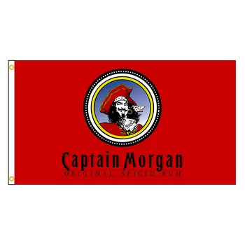 90x150 см Флаг Капитана Моргана, баннер с изображением персонажа из полиэстера для декора