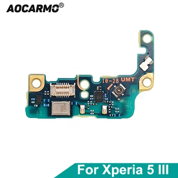Aocarmo Для Sony Xperia 5 III/X5iii 5G Mark3 XQ-BQ72 Нижний Микрофон Разъем Микрофонной Антенны Деталь для Ремонта Печатной платы