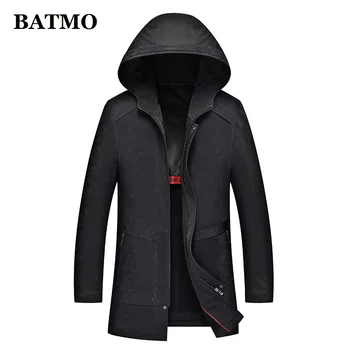 BATMO 2020, новое поступление, осенние кожаные куртки с капюшоном для мужчин, мужской кожаный тренч, 1971 размера плюс