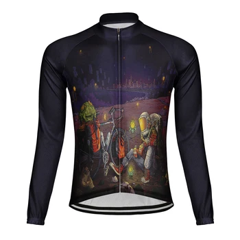 Bikestronaut Для мужчин, Зимняя термо-флисовая Велосипедная майка, куртки с длинными рукавами, Велосипедное пальто MTB, спортивная одежда для шоссейных велосипедов