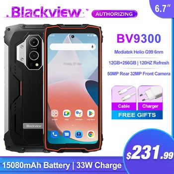 Blackview BV9300 Прочный Телефон 16 ГБ 256 ГБ Аккумулятор 15080 мАч Mediatek Helio G99 6,7 