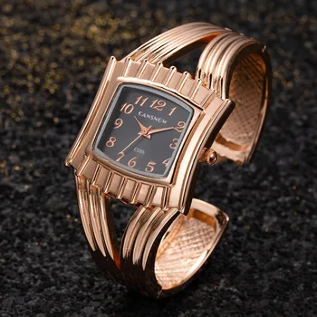 CANSNOW Роскошные женские часы-браслет из золота и нержавеющей стали, изысканное женское элегантное платье с браслетом, наручные часы Bayan Kol Clock