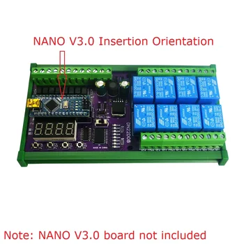DC 12V 24V 8CH RS485 Многофункциональная плата таймера задержки, модуль ввода-вывода, расширяющий щит для Arduino NANO V3.0
