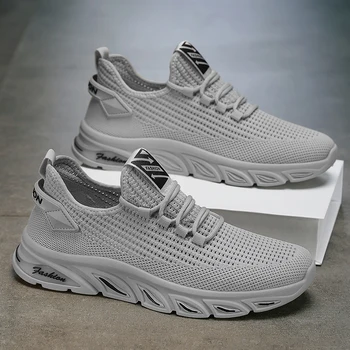 Damyuan/ Новые мужские кроссовки, модная повседневная обувь для бега, спортивная обувь на плоской подошве, легкие летние кроссовки на шнуровке, вулканизированная обувь