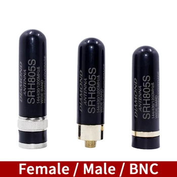 Diamond SRH805 Мини Двухдиапазонная Антенна 144/430 МГц SMA-Female/SMA-Male/BNC с Лазерной Печатью для Портативной Рации Kenwood Baofeng 0