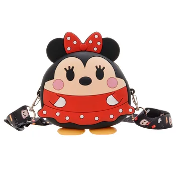 Disney Mickey Mouse 2022 новая детская сумка-мессенджер мультяшная сумка через плечо силиконовая сумка детский кошелек для монет