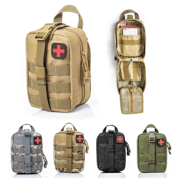 EDC Pack Сумка для выживания на открытом воздухе, тактическая поясная сумка, военная быстроразъемная аптечка Molle, Медицинские принадлежности для кемпинга и охоты