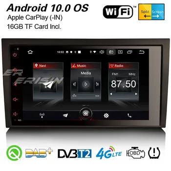 Erisin 2778 3-UI Android 10,0 DAB + GPS WiFi CarPlay Автомобильный стерео TPMS Bluetooth DVR Canbus DVB-T Для AUDI A4 S4 RS4 RNS-E SEAT EXEO