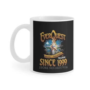 Everquest Социальное дистанционное обучение С 1999 года, Белая кружка, Кофейные чашки, Чайная чашка, подарок на День рождения, чашки для молока и кружки Everquest Social