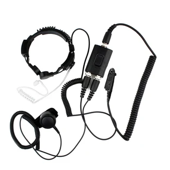 FBI-Сверхмощная Тактическая Военная гарнитура с горловым микрофоном для Motorola, HT1250, Gp328, Gp340, Gp360, Gp380, Gp640, Gp680, Gp1280