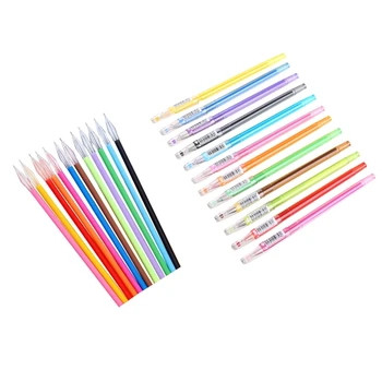 G5AA Алмазные гелевые чернильные ручки Цветные чернила Симпатичная ручка 0,35 мм Fine Point для детей и взрослых 12kit