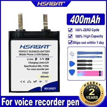 HSABAT 372427 400mAh Полимерный литий-ионный Аккумулятор для ручки диктофона, смарт-браслета, mp3, смарт-часов