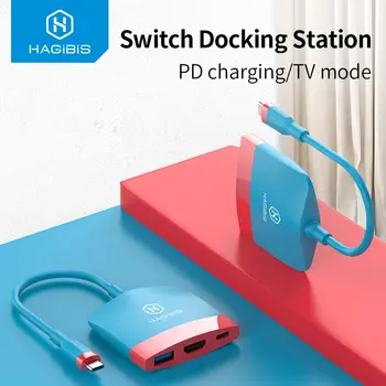 Hagibis Switch Dock TV Dock SWC01 Портативная док-станция USB C до 4K HDMI USB 3.0 концентратор для ноутбуков Nintendo ПК iPad