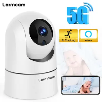 Larmtek IP-камера 5G WiFi Радионяня 1080P Mini Indoor CCTV Security 2K 4MP AI Tracking Аудио Камера видеонаблюдения Alexa 0
