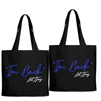 Lil Tjay Rapper, хип-хоп, торговая ткань, холщовая сумка, сумки для покупок с принтом, Многоразовые сумки для покупок через плечо